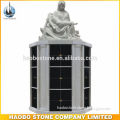 Modern Funeral ColumbariumNatural Grey Granite Columbarium With Square Niches